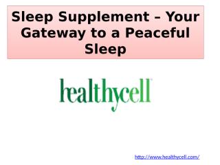 Sleep Supplement – Your Gateway to a Peaceful.pptx