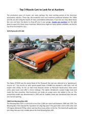 Top 3 Muscle Cars to Look for at Auctions.pdf