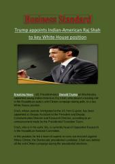 Trump appoints Indian-American Raj Shah to key White House position.pdf
