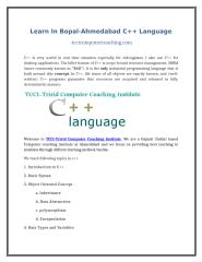 Learn In Bopal-Ahmedabad C++ Language.doc