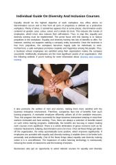 Individual Guide On Diversity And Inclusion Courses.docx