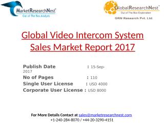 Global Video Intercom System Sales Market Report 2017.pptx